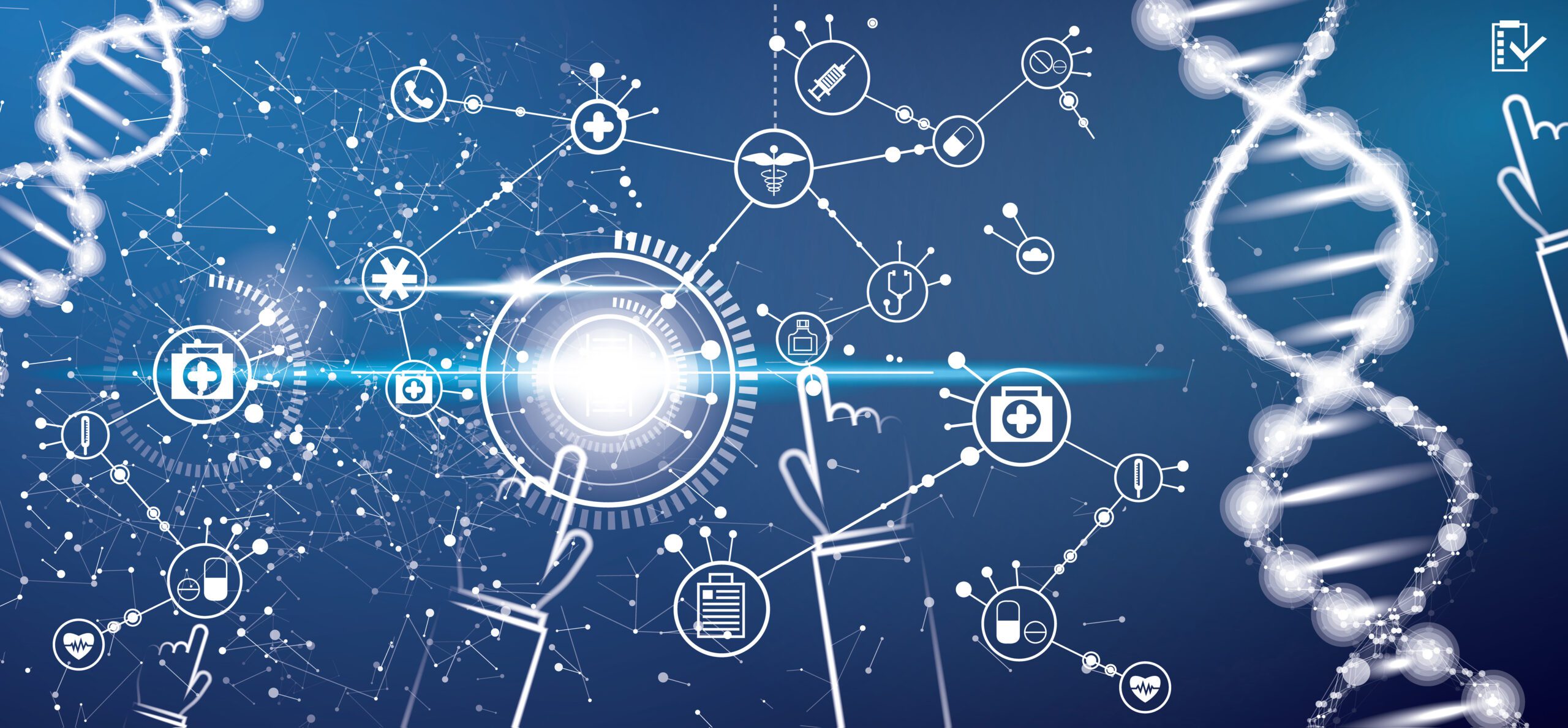 Medicine and Science Background with DNA Molecule Structure.